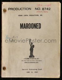 9s0138 MAROONED fourth draft script June 27, 1965, unproduced screenplay w/revisions by Frank Capra!