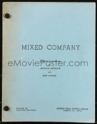 9s0148 MIXED COMPANY revised script August 23, 1973, screenplay by Melville Shavelson & Mort Lachman