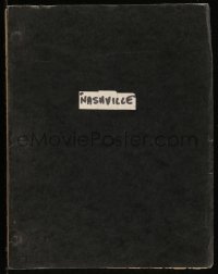 9s0158 NASHVILLE release dialogue draft script July 11, 1975, signed by title designer Dan Perri!