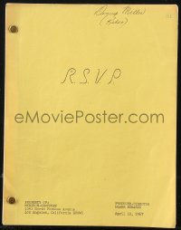 9s0164 PARTY revised draft script April 12, 1967, Denny Miller's personal copy, by Blake Edwards