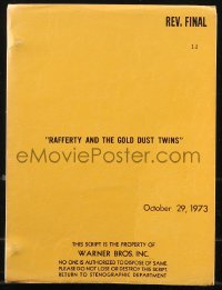9s0175 RAFFERTY & THE GOLD DUST TWINS revised final draft script October 29, 1973, screenplay by Kaye