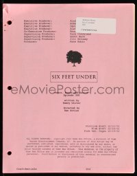 9s0256 SIX FEET UNDER 2 TV revised shooting draft scripts 2002-2003 by Nancy Oliver & Craig Wright!