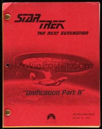 9s0211 STAR TREK: THE NEXT GENERATION TV revised final draft script Aug 30, 1991 LeVar Burton's copy!