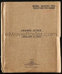 9s0218 SWANEE RIVER revised shooting final draft script January 4, 1940, screenplay by Foote & Dunne