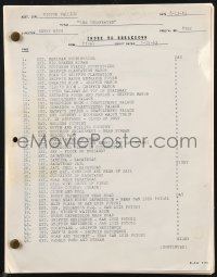 9s0231 UNDEFEATED final draft script breakdown August 13, 1963, unproduced screenplay by Casey Robinson!