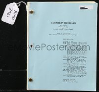 9s0232 VAMPIRE IN BROOKLYN revised shooting draft script 1995 by Charlie Murphy, Lucker & Parker!