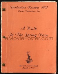 9s0236 WALK IN THE SPRING RAIN revised second draft script March 5, 1969, by Stirling Silliphant!