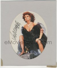 9s0543 SOPHIA LOREN signed 8x12 color REPRO in 11x13 display 1990s still sexy later in her career!