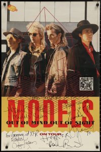 9s0289 MODELS signed 23x35 music poster 1985 by James Valentine, Sean Kelly, Roger Mason, Freud!