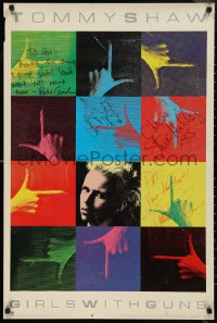 9s0292 TOMMY SHAW signed 24x36 music poster 1984 Richie Cannata, Brian Stanley, Steve Holley & Shaw!