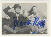9s0622 DIANA RIGG signed trading card #78 1992 as Emma Peel with Patrick Macnee in The Avengers!
