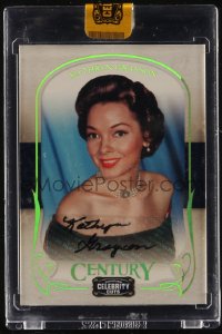 9s0624 KATHRYN GRAYSON signed trading card 2008 from the Donruss Celebrity Cuts series in hard case!