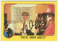 9s0630 WARREN BEATTY signed Topps trading card #65 1990 Dick Tracy says You're under arrest!