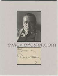 9s0426 WALLACE BEERY signed 3x4 album page in 9x12 display 1930s ready to frame on your wall!