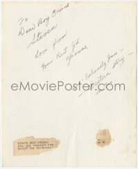 9s1180 YVONNE DE CARLO 8.25x10 still 1949 candid with her dog on couch, she wrote & signed the back!