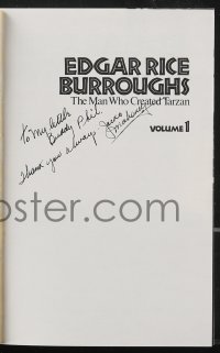 9s0788 JOCK MAHONEY signed book 1980s Edgar Rice Burroughs: The Man Who Created Tarzan vol 1 AND 2!