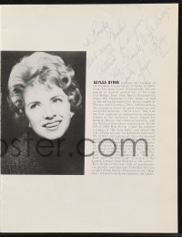 9s0441 BOY FRIEND signed stage play souvenir program book 1964 by BOTH Gaylea Byrne AND Ken Hamilton!