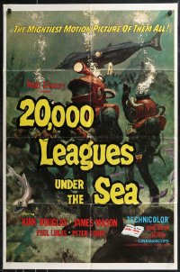 9t1117 20,000 LEAGUES UNDER THE SEA 1sh R1971 Jules Verne classic, wonderful art of deep sea divers!