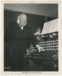 9t0838 BIRDS candid 8.25x10 still 1963 Alfred Hitchcock with trautonium used to create the music!
