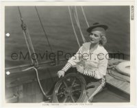 9t0852 CLAIRE TREVOR 8x10.25 still 1936 wonderful candid in nautical costume & sailing a boat!