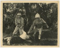 9t0979 SOME MORE OF SAMOA 8x10 still 1941 Three Stooges, Moe & Larry save Curly from crocodile!