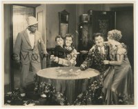 9t1002 WE FAW DOWN 7.75x9.75 still 1928 angry man walks in on Stan & Ollie with girlfriends, rare!
