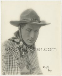 9t1006 WILLIAM S. HART deluxe 8x10 still 1910s great cowboy portrait signed by photographer Witzel!