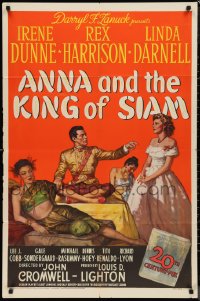 9t1164 ANNA & THE KING OF SIAM 1sh 1946 Tepper art of Irene Dunne, Rex Harrison & Linda Darnell