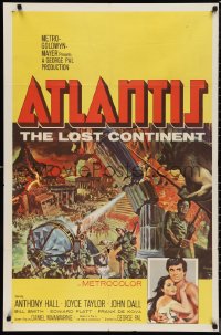 9t1173 ATLANTIS THE LOST CONTINENT 1sh 1961 George Pal sci-fi, cool fantasy art by Joseph Smith!