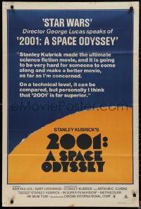 9t0535 2001: A SPACE ODYSSEY Aust 1sh R1978 George Lucas says it's better than Star Wars!
