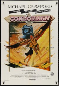 9t0548 CONDORMAN Aust 1sh 1982 winged hero Michael Crawford, Disney, wild different artwork!