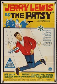 9t0586 PATSY Aust 1sh 1964 wacky art of Jerry Lewis hanging from strings like a puppet!