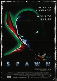 9t0592 SPAWN Aust 1sh 1997 from Todd McFarlane comic book, born in darkness & sworn to justice!