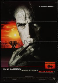 9t0606 WHITE HUNTER, BLACK HEART Aust 1sh 1990 Clint Eastwood as director John Huston in Africa!
