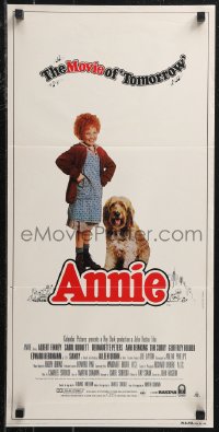 9t0614 ANNIE Aust daybill 1982 different image of Aileen Quinn & top cast, Harold Gray's comic strip