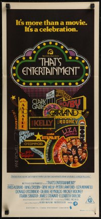 9t0712 THAT'S ENTERTAINMENT Aust daybill 1974 classic MGM Hollywood scenes, it's a celebration!