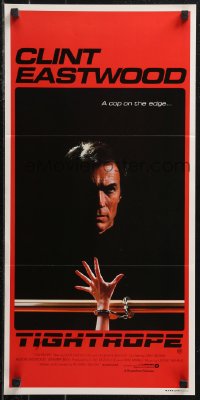 9t0713 TIGHTROPE Aust daybill 1984 Clint Eastwood is a cop on the edge, cool handcuff image!