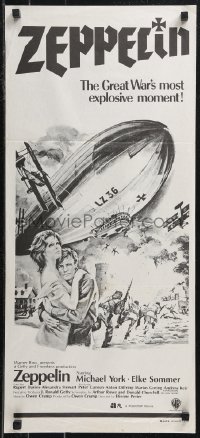 9t0719 ZEPPELIN 2nd printing Aust daybill 1971 York, Elke Sommer, war's most explosive moment!
