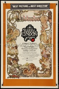 9t1192 BARRY LYNDON 1sh 1975 Stanley Kubrick, Ryan O'Neal, great colorful art of cast by Gehm!