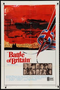 9t1196 BATTLE OF BRITAIN style A 1sh 1969 all-star cast in historical World War II battle!