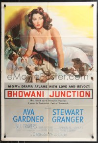 9t1215 BHOWANI JUNCTION 1sh 1955 sexy Eurasian beauty Ava Gardner in a flaming love story!