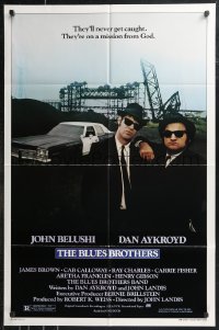 9t1238 BLUES BROTHERS 1sh 1980 John Belushi & Dan Aykroyd are on a mission from God!
