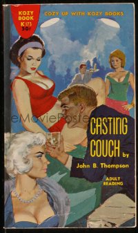 9t0775 CASTING COUCH paperback book 1962 art of sleazy Hollywood producer luring sexy women!