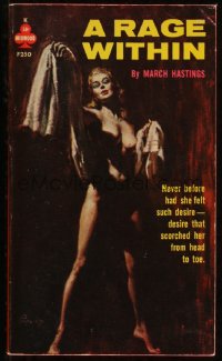 9t0796 RAGE WITHIN paperback book 1963 Paul Rader art, desire that scorched her from head to toe!