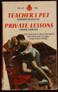 9t0805 TEACHER'S PET/PRIVATE LESSONS paperback book 1969 teen-agers knew how to make school swing!