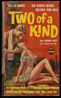 9t0808 TWO OF A KIND paperback book 1960 sexy Paul Rader art of a beautiful woman without morals!