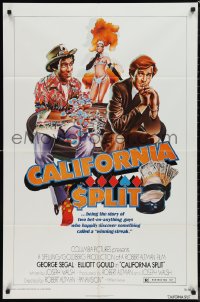 9t1270 CALIFORNIA SPLIT 1sh 1974 George Segal & Elliott Gould as pro poker players!