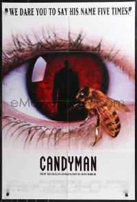 9t1272 CANDYMAN 1sh 1992 from Clive Barker's Forbidden, creepy close-up image of bee in eyeball!