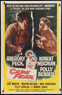 9t1274 CAPE FEAR 1sh 1962 Gregory Peck, Robert Mitchum, Polly Bergen, classic film noir!