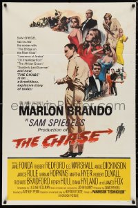 9t1287 CHASE 1sh 1966 Marlon Brando, Jane Fonda, Robert Redford, directed by Arthur Penn